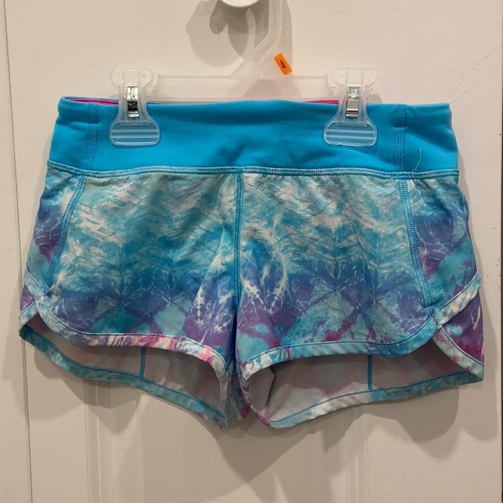 Ivivva Pink & Blue Marbled Exercise Shorts